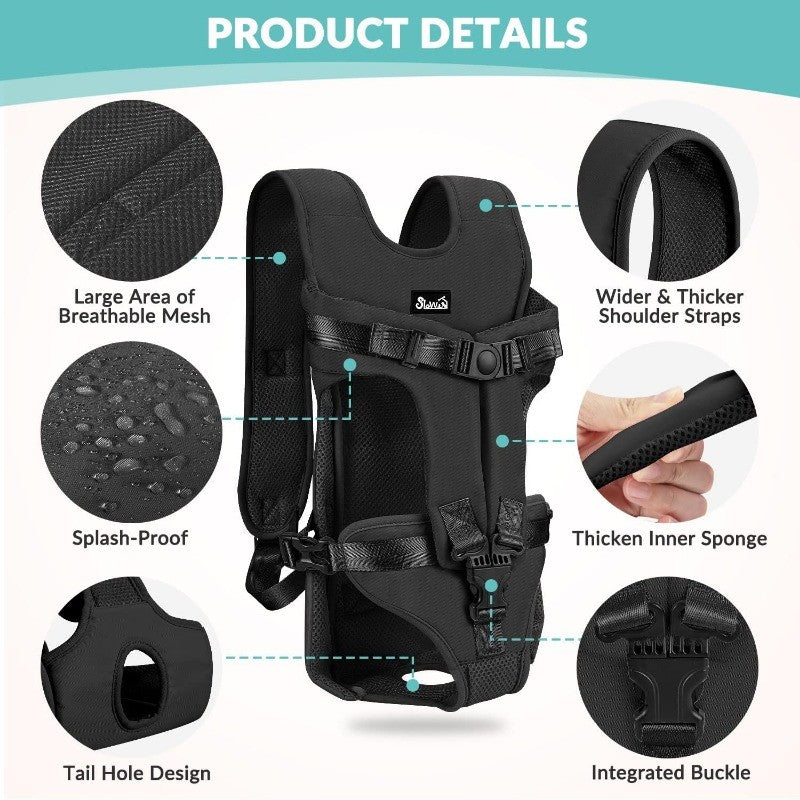 Dog Backpack Black - Merry Puppy