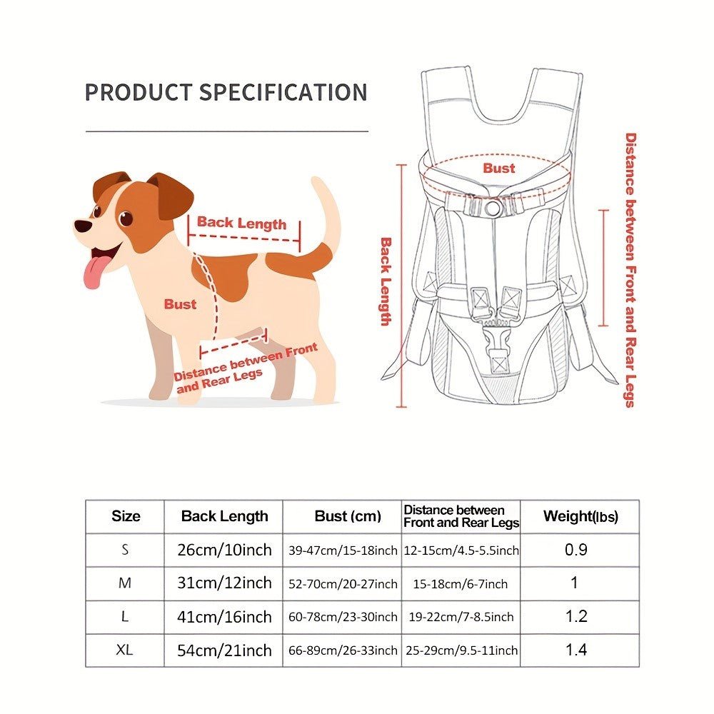 Dog Backpack Black - Merry Puppy