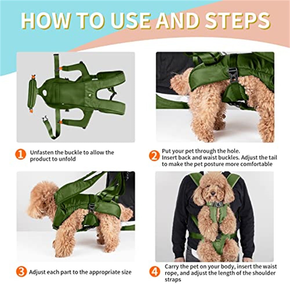 Dog Backpack Green - Merry Puppy