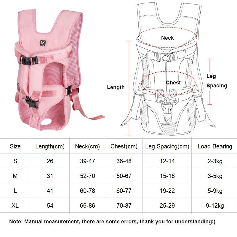 Dog Backpack Pink - Merry Puppy