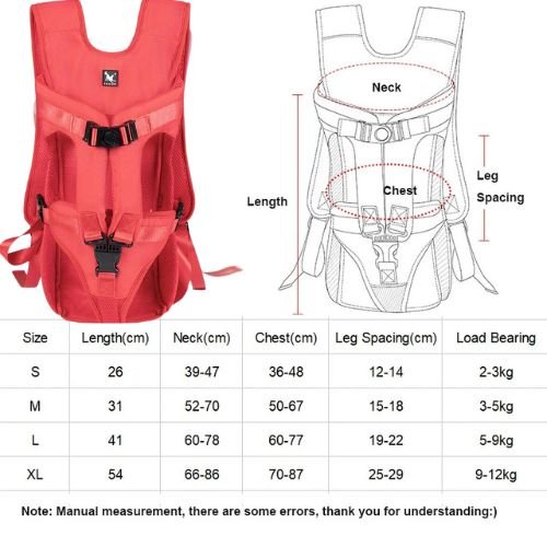 Dog Backpack Red - Merry Puppy