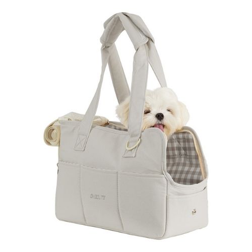 dog carrier bag color grey