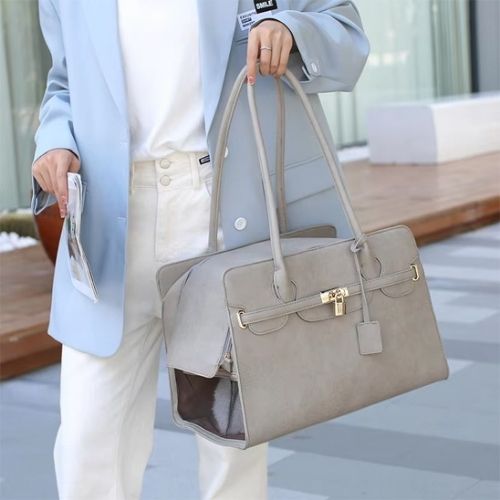 canine bag grey color and enjoy life together